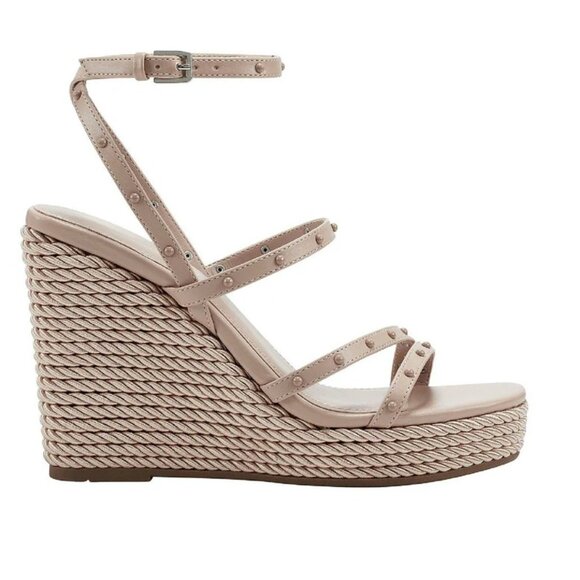 Marc Fisher Zig Beige Wedge Heels Women's Size 10M New in Box - Picture 3 of 7